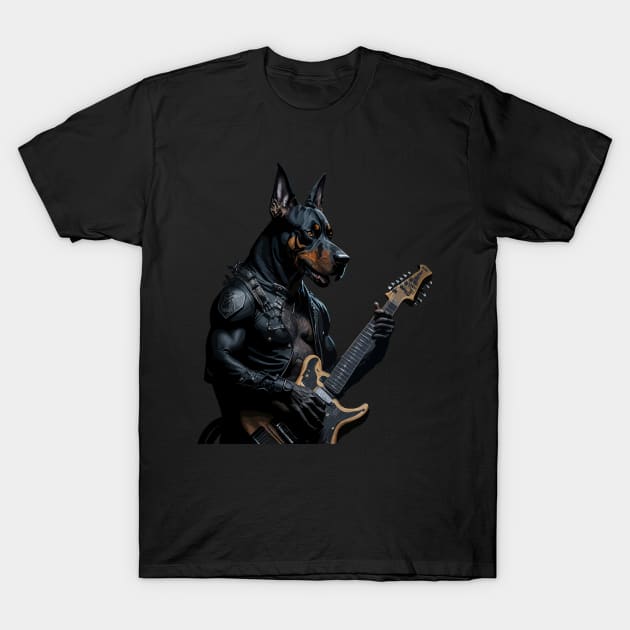 Heavy metal Dobermann, Rock and roll, Hard rock T-Shirt by Stoiceveryday